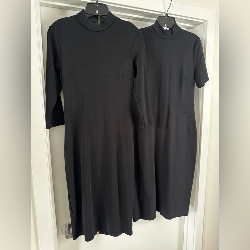 Bundle of two black body con dresses-M
